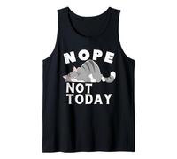Nope Not Today Funny Lazy Cat tee Camiseta sin Mangas