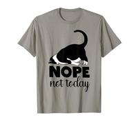Nope Not Today Gato Divertido Gatito Gato Mamá Gato Papá Gato Amante Camiseta