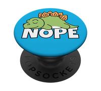 Nope Not Today No Funny Lazy Dinosaur Cute Stegosaurus PopSockets PopGrip Adhesivo
