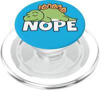 Nope Not Today No Funny Lazy Dinosaur Cute Stegosaurus PopSockets PopGrip para MagSafe