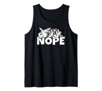 Nope Not Today Vago Pereza Wildlife Safari Cebra Perezosa Camiseta sin Mangas