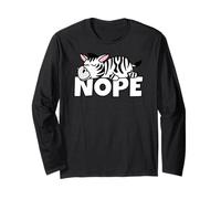 Nope Not Today Vago Pereza Wildlife Safari Cebra Perezosa Manga Larga