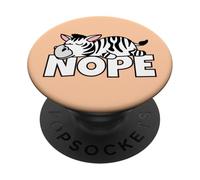 Nope Not Today Vago Pereza Wildlife Safari Cebra Perezosa PopSockets PopGrip Adhesivo