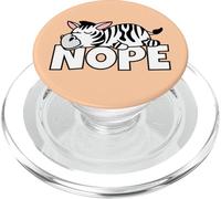 Nope Not Today Vago Pereza Wildlife Safari Cebra Perezosa PopSockets PopGrip para MagSafe