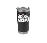 Nope Not Today Vago Pereza Wildlife Safari Cebra Perezosa Vaso térmico de acero inoxidable de doble pared