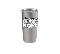 Nope Not Today Vago Pereza Wildlife Safari Cebra Perezosa Vaso térmico de acero inoxidable de doble pared