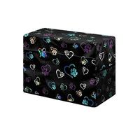 Nopersonality Cubierta antipolvo para máquina de coser con bolsillos, protección para máquina de coser, cubierta protectora ligera, fácil limpieza, Corazón de pata, Organizador de bolsas