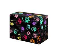 Nopersonality Funda protectora para máquina de coser, cubierta antipolvo con bolsillos, cubierta suave y ligera para máquina de coser, fácil de almacenar, Corazón de pata, Organizador de bolsas