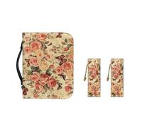 Nopersonality Fundas para la Biblia para mujer, multiusos, funda de piel sintética, impermeable, marcapáginas de cuero genuino para gusanos de biblioteca, 2 paquetes, Mariposa Rosa, M Talla