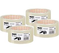 Nopi 4 rollos de cinta adhesiva universal transparente - 66 m, 50 mm