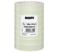 Nopi - Película transparente, 66 m:19 mm, 8 rollos