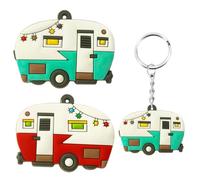 NOPKESV 2 llaveros para caravana, RV Camper Llavero Accesorios, Retro Camping Auto Llavero, RV Llavero para Amante, Regalo de Viaje de RV, accesorios caravana y camping