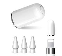 NOPKESV 3 piezas Puntas para Apple Pencil,Tapa Magnética,Adaptador de Carga,Funda Protectora de Silicona y Juego de Puntas de Repuesto para Apple Pencil 2 y 1 Generación,apple pencil tips (Blanco)
