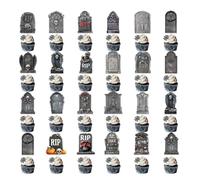 NOPKESV Decoraciones de Halloween, 24 Piezas de Decoración para Pasteles y Cupcakes, Tumbas de Halloween, Decoracion de Halloween