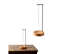 NOPKESV Soporte y Quemador de Incienso Vertical 2 en 1, 1 Juego. Base de Madera con Varilla Negra, para Conos y Varillas. Ideal para Meditación, Yoga, Decoración Zen.