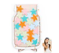 NOPKESV Tarro de recompensa magnético con soporte (25 flores), escuela primaria, material para profesores, sistema para el aula, madera niños, frasco de incentivo el comportamiento, bote personalizado