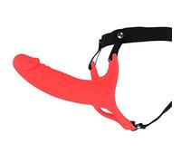 NOPNOG Funda para pene para hombres, con cinturón, consolador hueco con hebilla, ampliador de pene, silicona, diámetro de 42 mm (rojo)