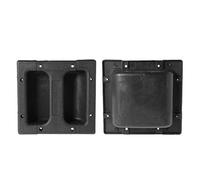 NOPOXA 1 juego de altavoces de sonido de repuesto, mango empotrado, mango de contenedor, color negro, para gabinete de amplificador de guitarra