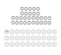 NOPOXA 60 discos de silicona curativos para piercing de 3/5/7/9 mm, almohadillas transparentes para lóbulo de oreja