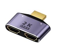 NOPOXA Divisor compatible HDMI 1 en 2 salidas para FullHD 2K @ 60Hz 1920x1080 3D (1 fuente a 2 pantallas)