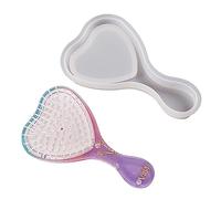 NOPOXA Peine de silicona para joyería, manualidades, molde de fundición de resina, cepillo de pelo, resina epoxi para peinar el cabello