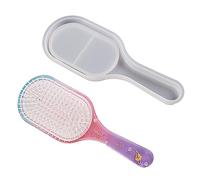 NOPOXA Peine de silicona para joyería, manualidades, molde de fundición de resina, cepillo de pelo, resina epoxi para peinar el cabello