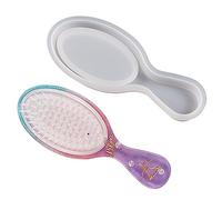 NOPOXA Peine de silicona para joyería, manualidades, molde de fundición de resina, cepillo de pelo, resina epoxi para peinar el cabello