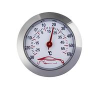 NOPOXA Termómetro de coche de -30 a 60 ℃, indicador de medición de temperatura integrado, 43 mm, redondo, L, temperatura analógica