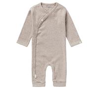 Noppies U Playsuit LS Rib Nevis Mameluco para bebs y Nios pequeos, Taupe Melange-P757, 3 Mes Unisex bebé