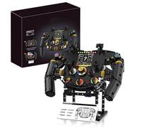Nopuee Juego de construcción de volante de coche de carreras F1 de 833 piezas, un juguete de ingeniería de tallo con perillas de función, panel de visualización y palancas de cambio, adecuado para