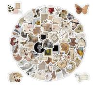 NOPVUFA 100 Piezas Stickers Vintage Aesthetic Autoadhesivas para DIY Diario Scrapbooking Álbum Manualidades Artesanía Cuaderno Decoración s Diseño Periódico Retro