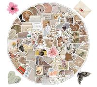 NOPVUFA 120 Piezas Pegatinas Aesthetic Vintage Autoadhesivas para DIY Diario Scrapbooking Álbum Manualidades Artesanía Cuaderno Decoración Bonitas s Diseño de Diario Antiguo