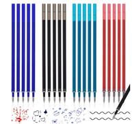 NOPVUFA 20 Piezas Recambios para Bolígrafos Borrables Compatibles con Legami Punta 0,7 mm Altura 13 cm Duraderos Recambios en Azul Negro Rojo Verde