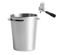 NOPVUFA Anillo Dosificador Cafe 58mm Taza Dosaje Café, Dosificador Cafe Molido en Acero Inoxidable, Anillo Dosaje con Porta Tamiz, Accesorios Cafetera Espresso para Barista Casa