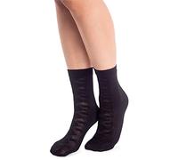 NOQ - Calcetines de moda con estampado para mujer, elegantes, transparentes, talla única, Altoa única