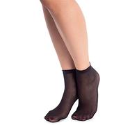 NOQ - Calcetines de moda con estampado para mujer, elegantes, transparentes, talla única, Altoa única