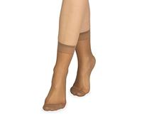 NOQ Calcetines de mujer por encima del tobillo monocolor 15 DEN transparente mate sin presión con parte superior cómoda talla única para oficina hasta el tobillo Sk-Elastan, Brasil