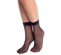NOQ Calcetines estampados de moda para mujer, calcetines elegantes, transparentes, talla libre, Altoa única