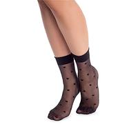 NOQ Calcetines estampados de moda para mujer, medias elegantes transparentes Pop, talla única, Altoa única