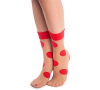 NOQ Calcetines estampados de moda para mujer, medias elegantes transparentes Pop, talla única, Altoa única