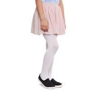 NOQ Leotardos Niña Maillot Ballet Niña Collant Bambina Caldi Eleganti Resistenti Para Danza Escuela Blanco 116/122 5-7 años