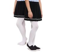 NOQ Leotardos Niña Maillot Ballet Niña Collant Bambina Caldi Eleganti Resistenti Para Danza Escuela 2 Pares Blanco 146/152 11-12 años