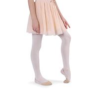 NOQ Medias de ante para niñas de 50 DEN de toe invisible para baile, gimnasia, escuela Isadora, Blanco, 164-176