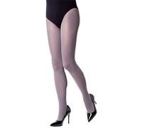 NOQ Medias de color liso para mujer, 40 denier, medias de color casual, medias sensuales con pie semitransparentes Mireille, Gris, XXL