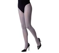 NOQ Medias de color liso para mujer, 40 denier, medias de color casual, medias sensuales con pie semitransparentes Mireille, gris, XXL