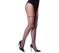 NOQ Medias de mujer Fancy 20 Denier sexy, medias sensuales delgadas con pie, color mate translúcido, Lolita Nero, M