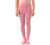 NOQ Medias de punto lisas para niñas, cálidas, opacas, para el colegio, baile de ballet, guardería, Cotton Candy 122/128 cm