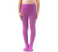 NOQ Medias de punto lisas para niñas, cálidas, opacas, para el colegio, baile de ballet, guardería, Lavende 104/110 cm