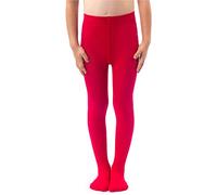 NOQ Medias de punto lisas para niñas, cálidas, opacas, para el colegio, baile de ballet, guardería, Lipstick 92/98 cm