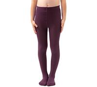 NOQ Medias de punto lisas para niñas, cálidas, opacas, para el colegio, baile de ballet, guardería, Prugna 146/152 cm